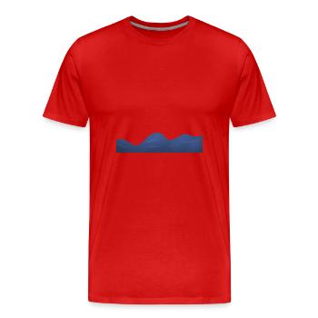 Eau - T-shirt bio Premium Homme - rouge - Devant - Damien (186cm)