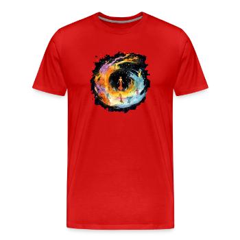 Lilas au pays des fées - T-shirt bio Premium Homme - rouge - Devant - Damien (186cm)