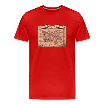 Carte au trésor - T-shirt bio Premium Homme - rouge - Devant - Damien (186cm)