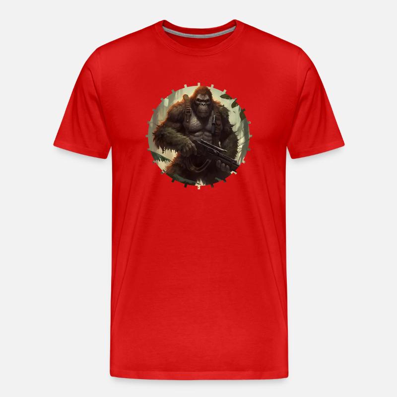 Gebt den Affen Waffen - Männer Premium Bio T-Shirt - Rot