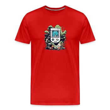 Vintage-Videospiel Nr. 5 - Männer Premium Bio T-Shirt - Rot - Vorne - Damien (186cm)