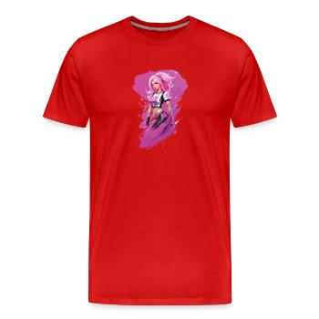 bad girl - Men's Premium Organic T-Shirt - red - Front - Damien (186cm)