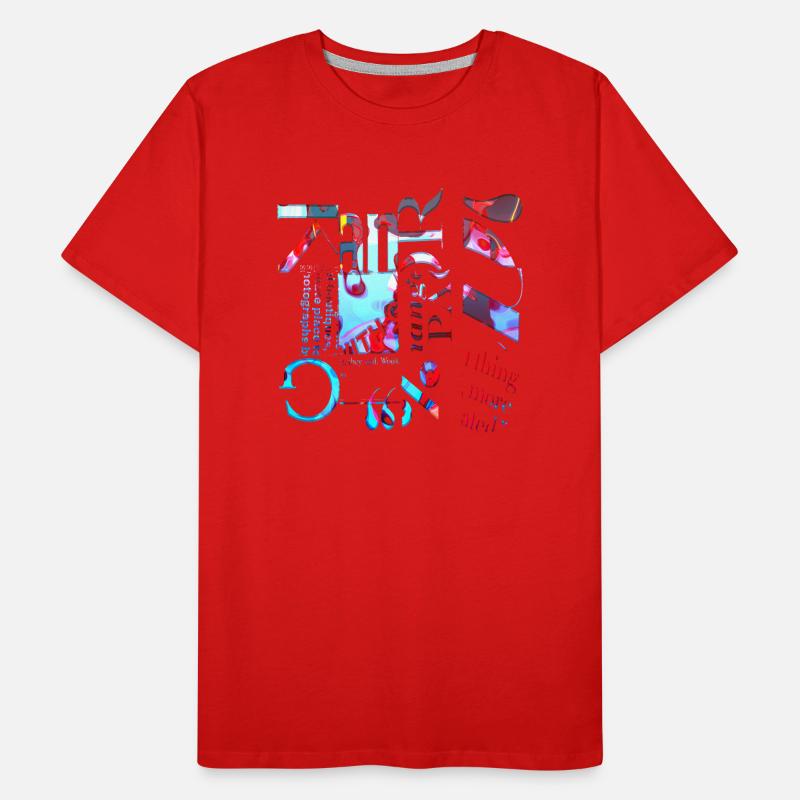 Newspaper Clips Scrapbook Magazines Alphabet Code Men's Premium Organic T-Shirt