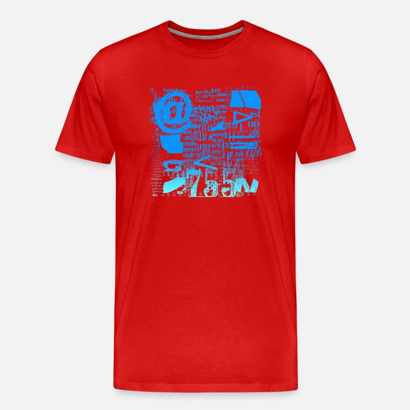 Zeitungsausschnitte Scrapbook Zeitschriften Alphabet Code - Männer Premium Bio T-Shirt - Rot
