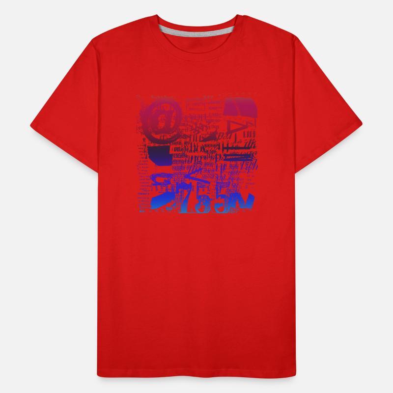 Newspaper Clips Scrapbook Magazines Alphabet Code Men's Premium Organic T-Shirt