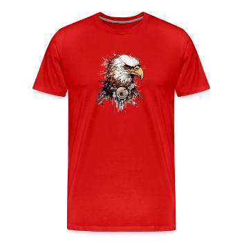 Jirko der Steinadler - Männer Premium Bio T-Shirt - Rot - Vorne - Damien (186cm)