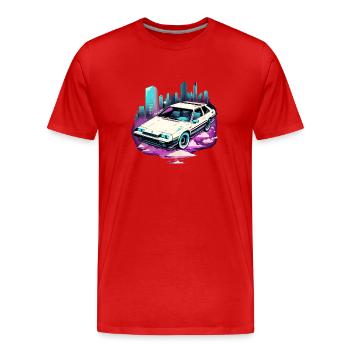 Silberpfeil-Auto - Männer Premium Bio T-Shirt - Rot - Vorne - Damien (186cm)