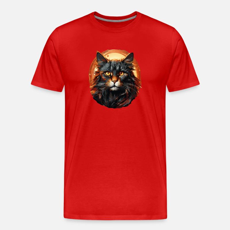 Katze - Männer Premium Bio T-Shirt - Rot