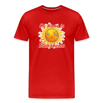 Paroles - T-shirt bio Premium Homme - rouge - Devant - Damien (186cm)