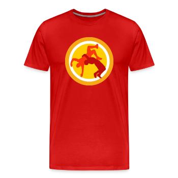 Anneau de lutte - T-shirt bio Premium Homme - rouge - Devant - Damien (186cm)
