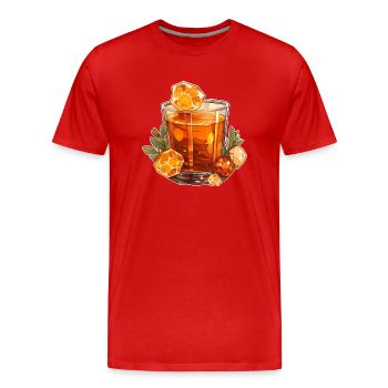Pot de miel avec pierres précieuses - T-shirt bio Premium Homme - rouge - Devant - Damien (186cm)