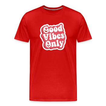 Paroles - T-shirt bio Premium Homme - rouge - Devant - Damien (186cm)