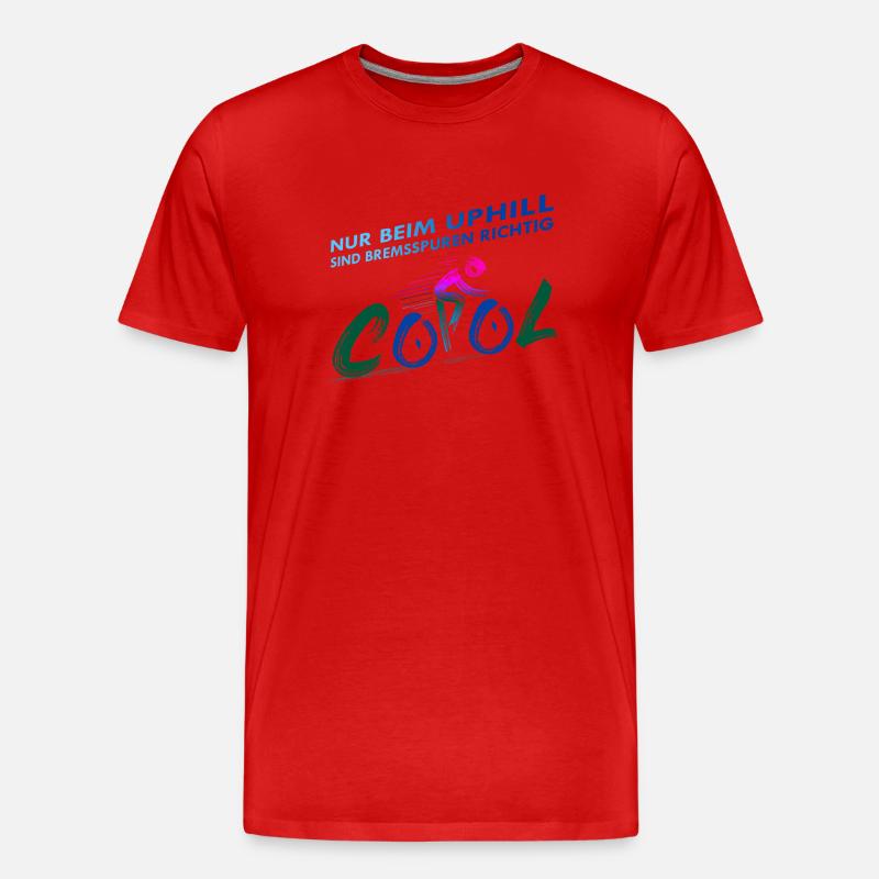 UPHILL - Männer Premium Bio T-Shirt - Rot