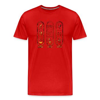 Egypte Egypte Isis Pharaons Pharaons Pyramide Afrique - T-shirt bio Premium Homme - rouge - Devant - Damien (186cm)