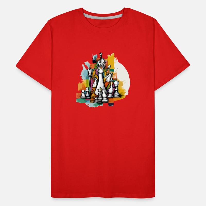 Composition échiquéenne T-shirt bio Premium Homme