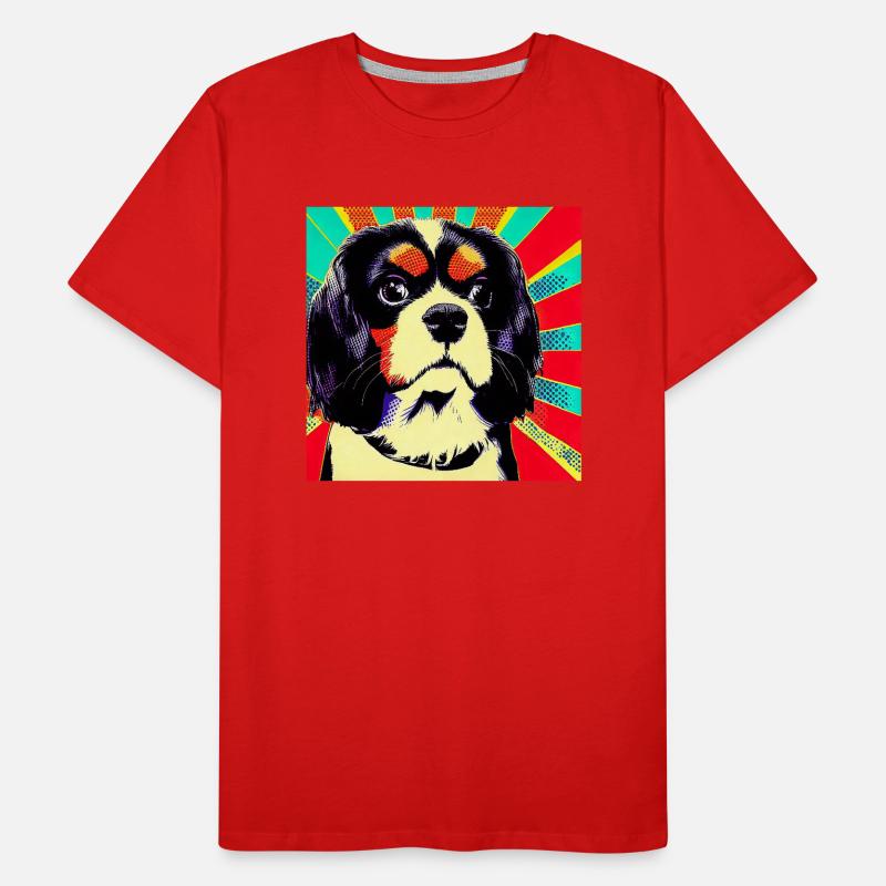 Cavalier King Charles Spaniel pop art T-shirt bio Premium Homme