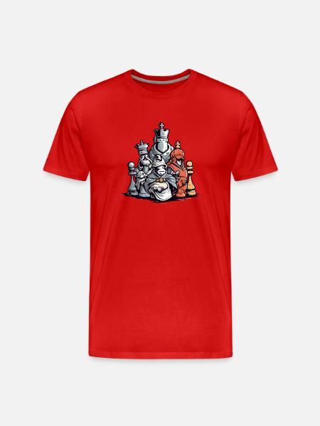 The Chess Shock Team - Men's Premium Organic T-Shirt - red