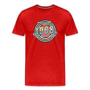 Millésime 1968 - T-shirt bio Premium Homme - rouge - Devant - Damien (186cm)