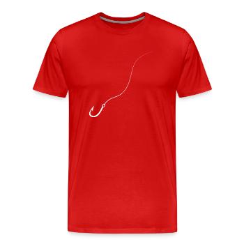 Angelhaken Schnur Fischer Fischer Fisch Angeln - Männer Premium Bio T-Shirt - Rot - Vorne - Damien (186cm)