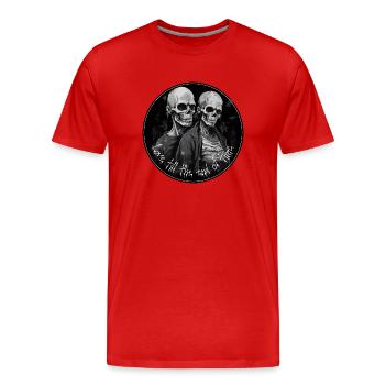 L’amour jusqu’à la fin des temps - T-shirt bio Premium Homme - rouge - Devant - Damien (186cm)