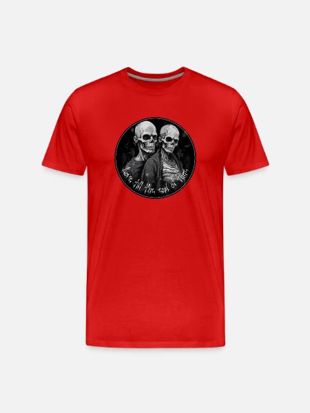 Liefde tot het einde der tijden - Mannen premium biologisch T-shirt - rood