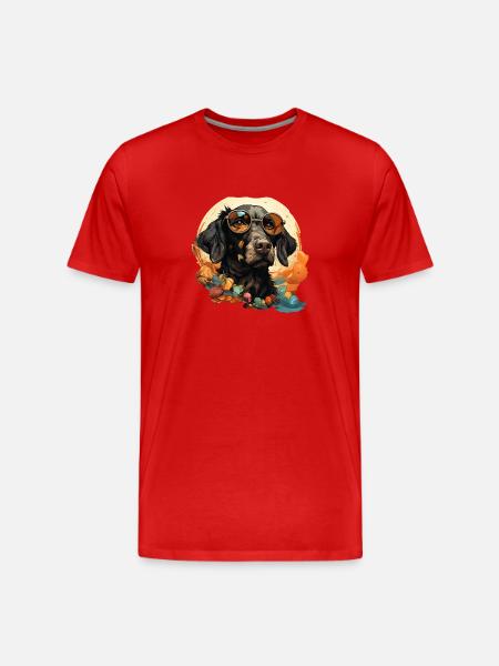 Dog - Men's Premium Organic T-Shirt - red