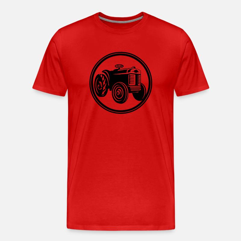 Traktor - Männer Premium Bio T-Shirt - Rot