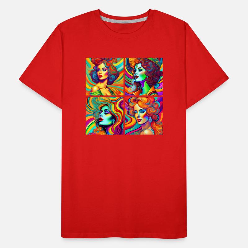 psychedelische Léa Männer Premium Bio T-Shirt
