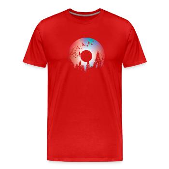 Natur-Schallplatte - Männer Premium Bio T-Shirt - Rot - Vorne - Damien (186cm)