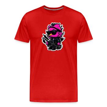Canard de roche - T-shirt bio Premium Homme - rouge - Devant - Damien (186cm)