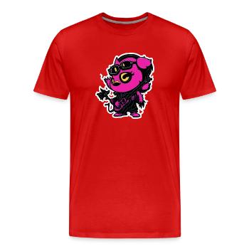 Canard de roche - T-shirt bio Premium Homme - rouge - Devant - Damien (186cm)