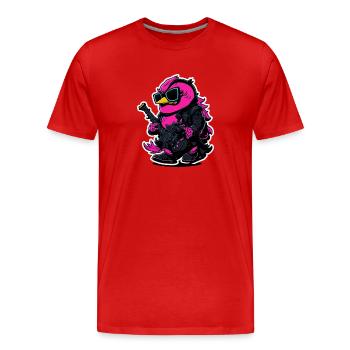 Canard de roche - T-shirt bio Premium Homme - rouge - Devant - Damien (186cm)
