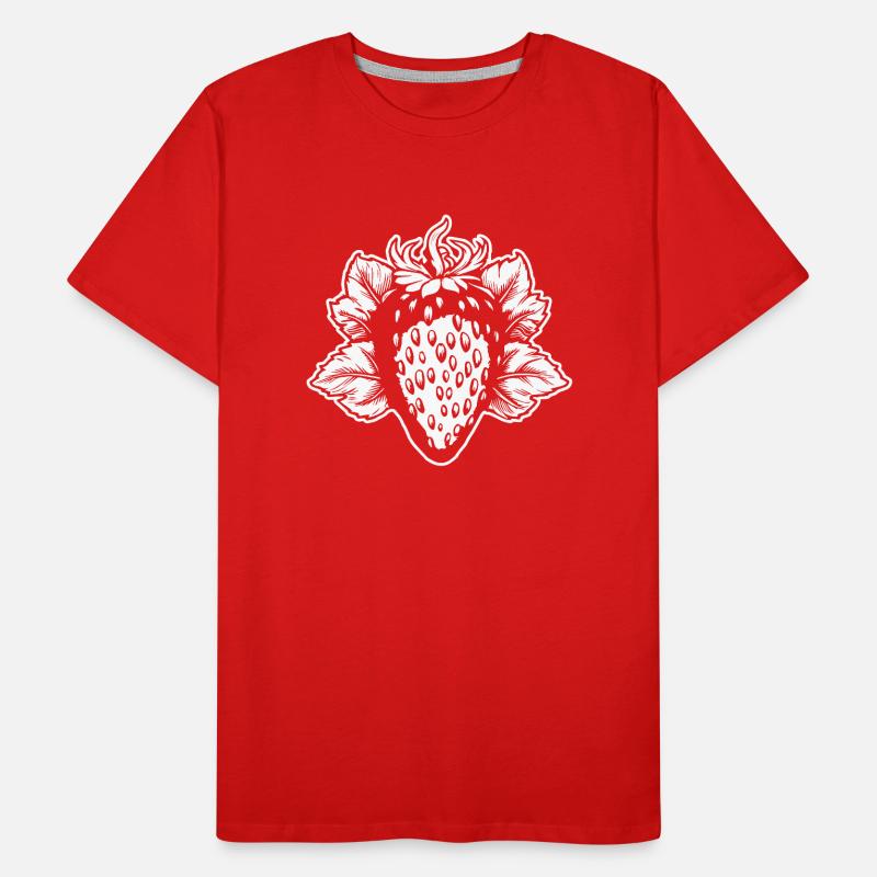 Strawberry Fruit Fruit Men's Premium Organic T-Shirt