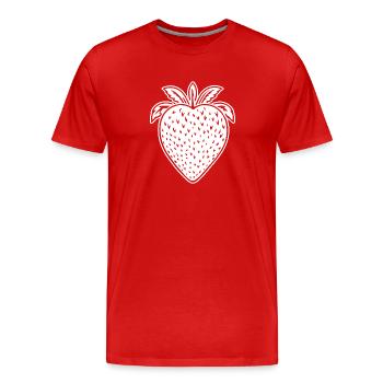 Strawberry Fruit Fruit - Men's Premium Organic T-Shirt - red - Front - Damien (186cm)