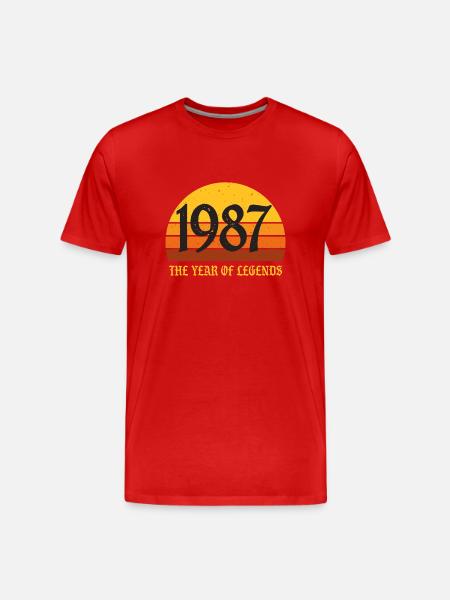 Millésime 1987 - T-shirt bio Premium Homme - rouge
