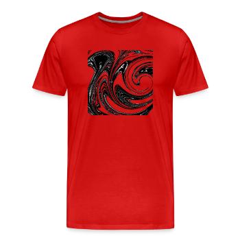 Fluidité - T-shirt bio Premium Homme - rouge - Devant - Damien (186cm)