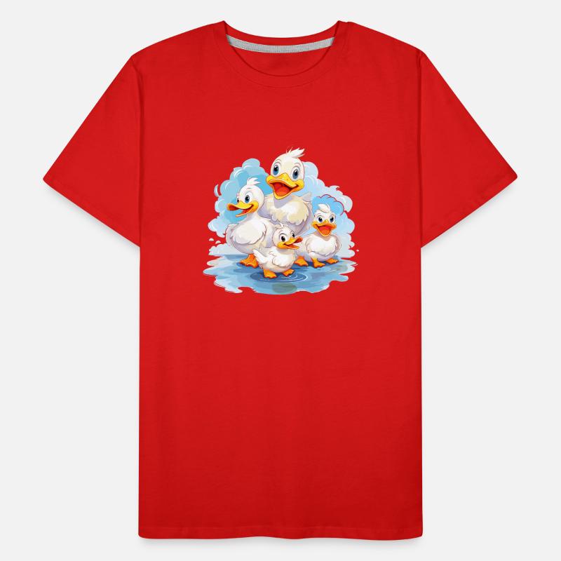 cheerful ducks Men's Premium Organic T-Shirt
