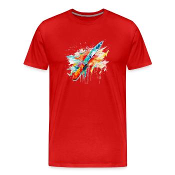 Knife art - Men's Premium Organic T-Shirt - red - Front - Damien (186cm)