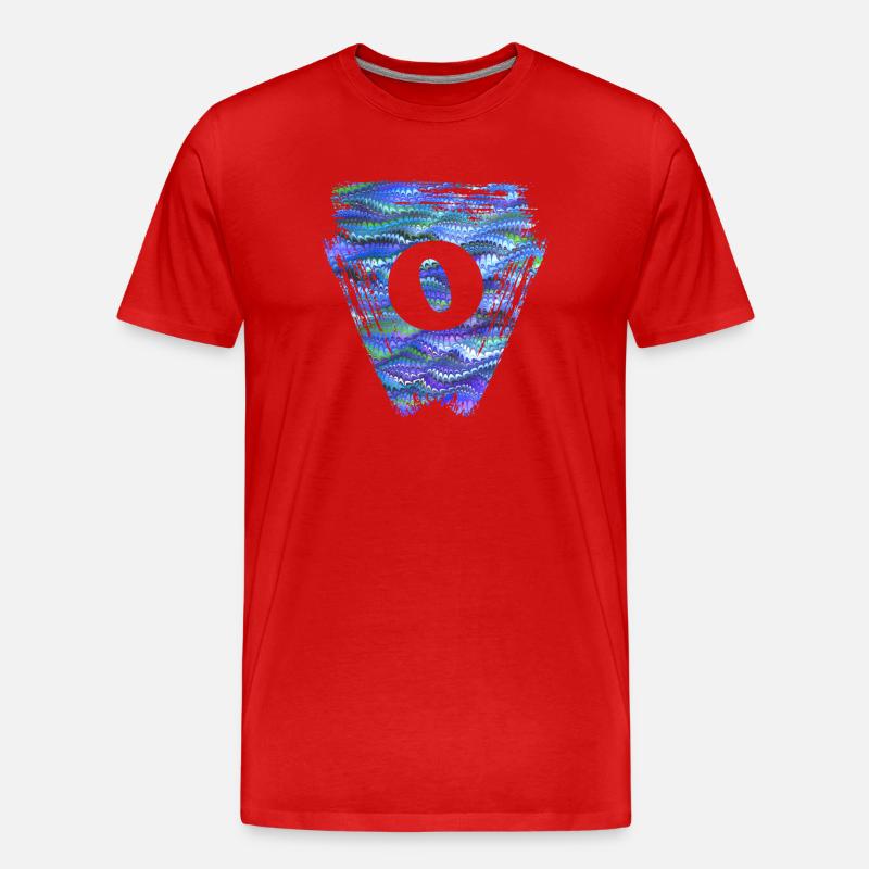 dreieck e 103 o - Männer Premium Bio T-Shirt - Rot