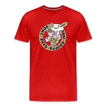 Langue bavaroise - Bavière - T-shirt bio Premium Homme - rouge - Devant - Damien (186cm)