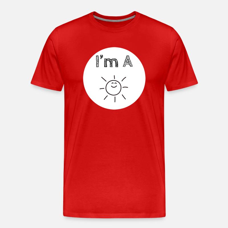 Ich bin ein Sonnenschein - Männer Premium Bio T-Shirt - Rot