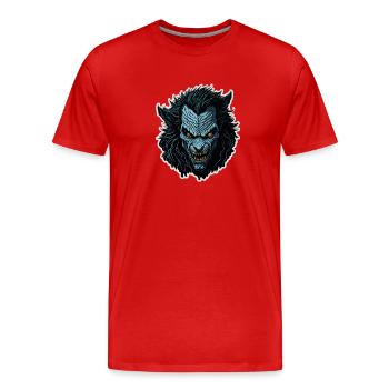 Loup-garou - T-shirt bio Premium Homme - rouge - Devant - Damien (186cm)