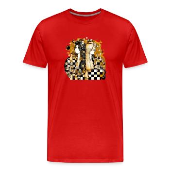Combat de reines - T-shirt bio Premium Homme - rouge - Devant - Damien (186cm)