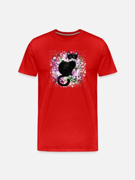 Cat - Men's Premium Organic T-Shirt - red