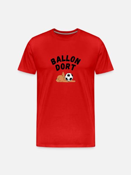 Ballon Dort-humour - T-shirt bio Premium Homme - rouge