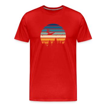 surf rétro - T-shirt bio Premium Homme - rouge - Devant - Damien (186cm)