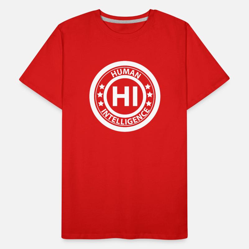 HI Human Intelligence Männer Premium Bio T-Shirt