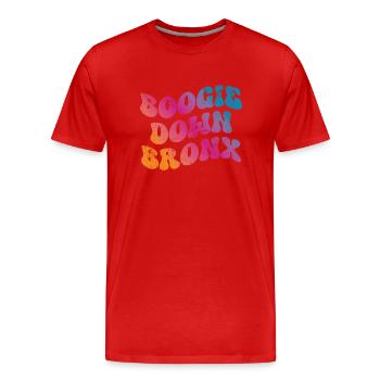 Boogie Down Bronx - Men's Premium Organic T-Shirt - red - Front - Damien (186cm)