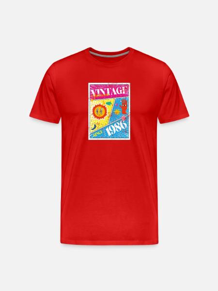 Millésime 1986 - T-shirt bio Premium Homme - rouge