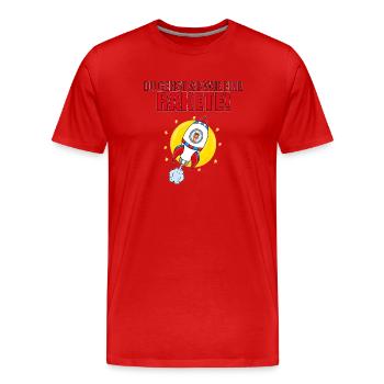 DU GEHST AB WIE EINE RAKETE! - PFERD - WELTALL - Männer Premium Bio T-Shirt - Rot - Vorne - Damien (186cm)